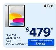 iPad A16 Wi-Fi 128GB
