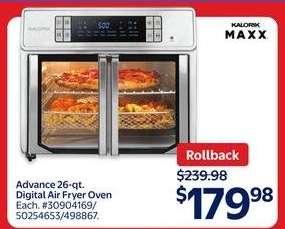 Kalorik MAXX Advance 26-qt. Digital Air Fryer Oven