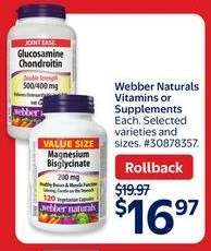 Webber Naturals Vitamins or Supplements