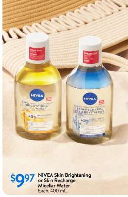 NIVEA Skin Brightening or Skin Recharge Micellar Water