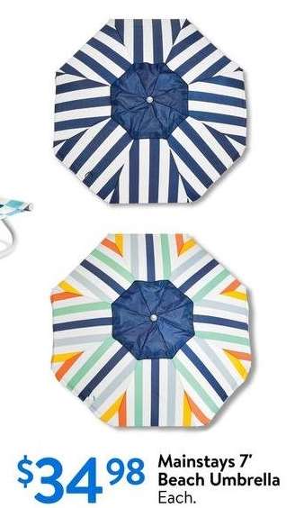 Mainstays 7' Beach Umbrella