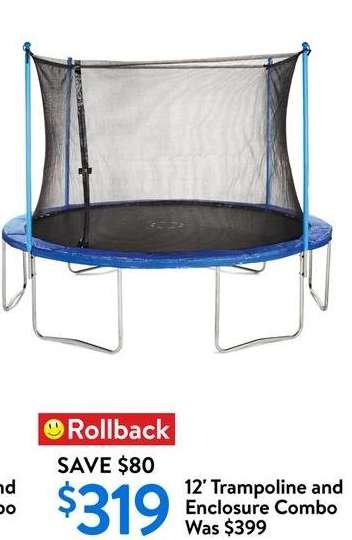 12' Trampoline and Enclosure Combo
