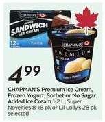 CHAPMAN'S Ice Cream Products