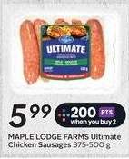 MAPLE LODGE FARMS ULTIMATE CHICKEN SAUSAGES