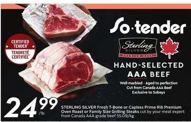 STERLING SILVER HAND-SELECTED AAA BEEF