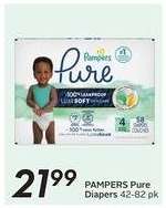 PAMPERS Pure Diapers 42-82 pk