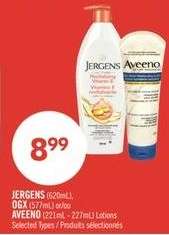 JERGENS / OGX / AVEENO Lotions