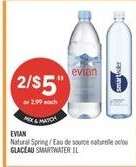 EVIAN Natural Spring / GLACÉAU SMARTWATER 1L