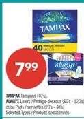 TAMPAX Tampons / ALWAYS Liners