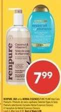 RENPURE, OGX nebo HERBAL ESSENCES PURE PLANT Hair Care Products