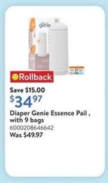 Diaper Genie Essence Pail with 9 Bags