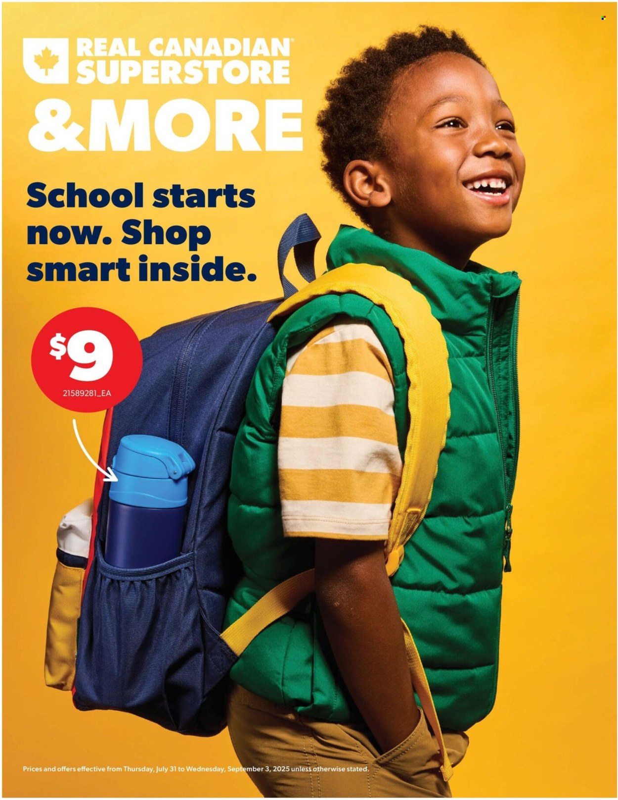 Real Canadian Superstore flyer  - July 31, 2025 - September 03, 2025. Page 1