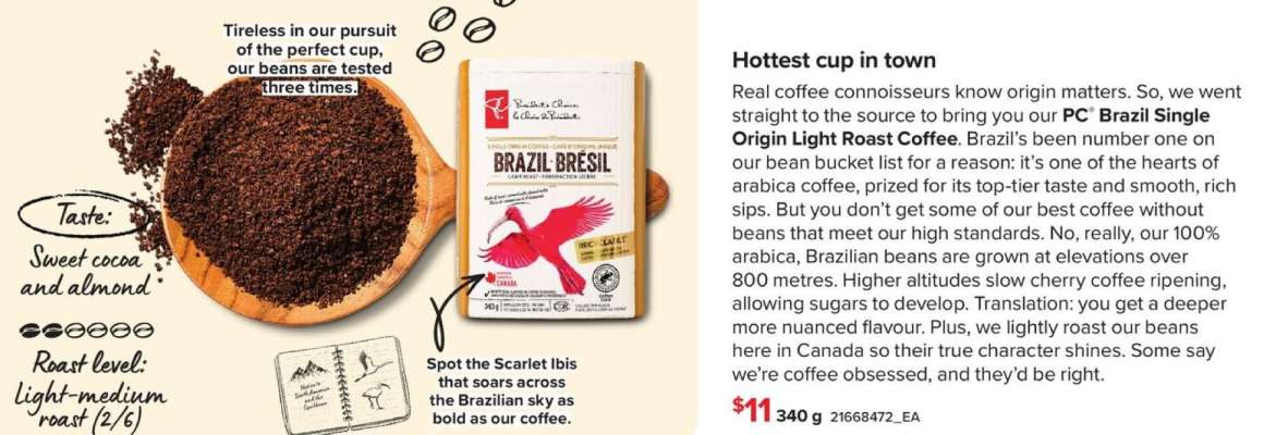 PC Brazil Single Origin Light Roast Coffee