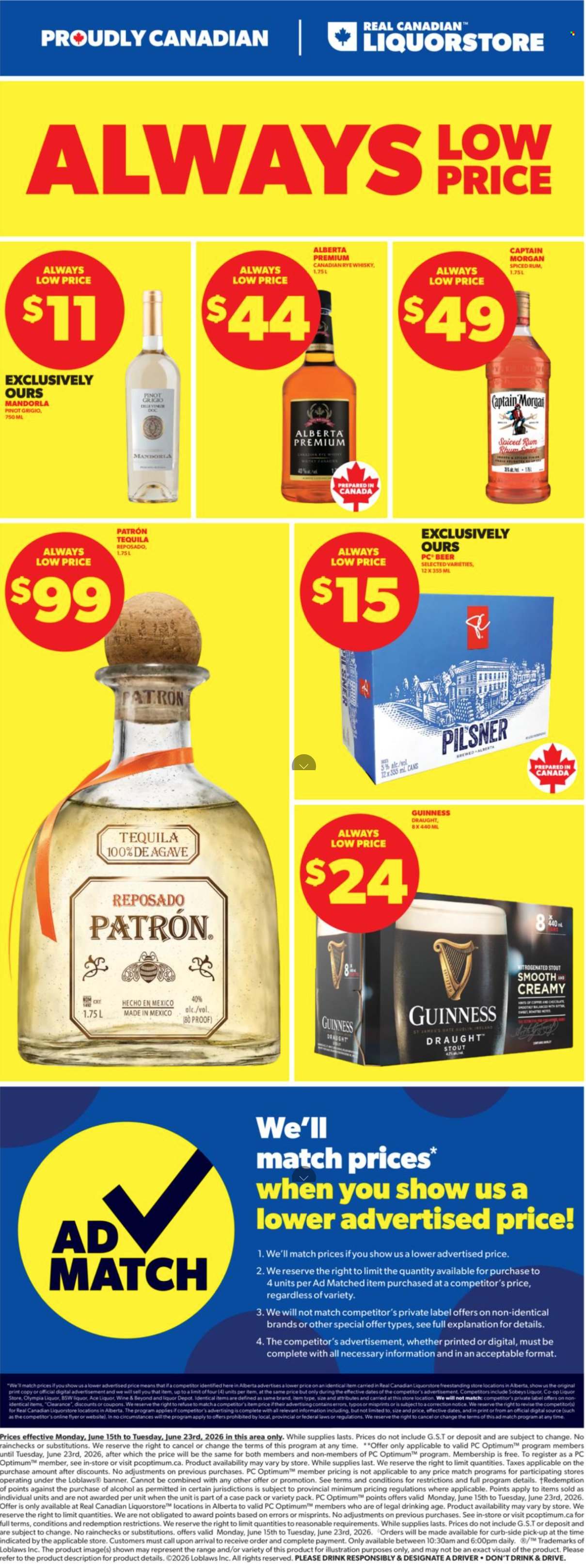 Real Canadian Liquorstore flyer  - June 15, 2026 - June 23, 2026. Page 1