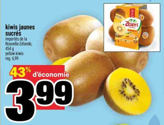 kiwis jaunes sucrés