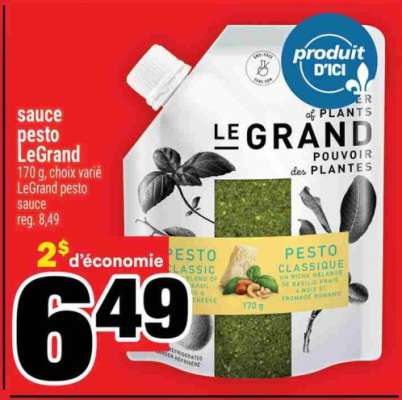 SAUCE PESTO LEGRAND