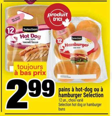 Pains à Hot-Dog ou à Hamburger Selection