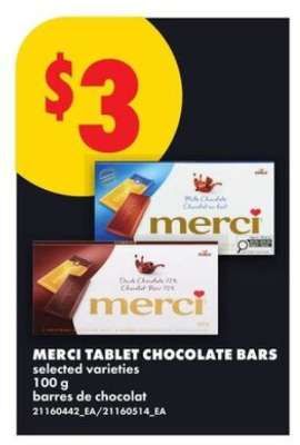 MERCI TABLET CHOCOLATE BARS