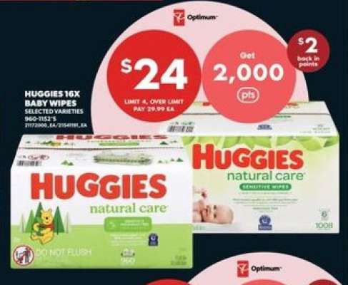 Huggies 16x Baby Wipes