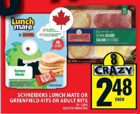 Schneiders Lunch Mate or Greenfield Kits or Adult Kits