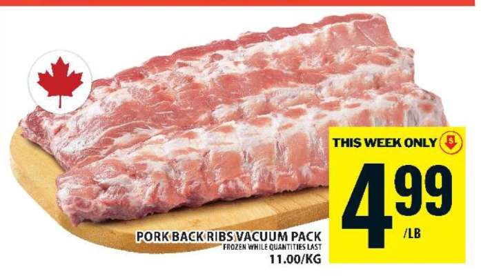 Pork Back Ribs Vacuum Pack