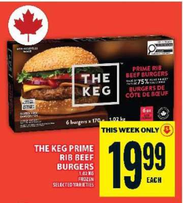 THE KEG PRIME RIB BEEF BURGERS