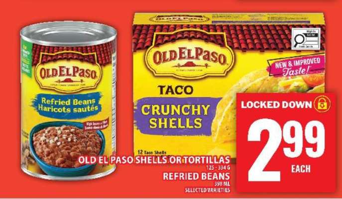 OLD EL PASO SHELLS OR TORTILLAS