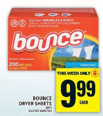 BOUNCE DRYER SHEETS