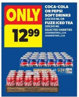COCA-COLA or PEPSI SOFT DRINKS
