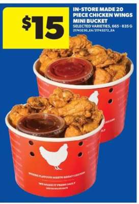 In-Store Made 20 Piece Chicken Wings Mini Bucket