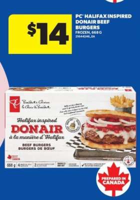 PC Halifax Inspired Donair Beef Burgers