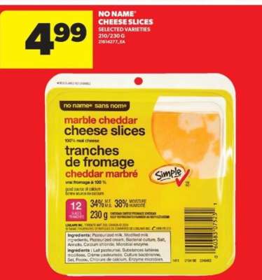 no name cheese slices