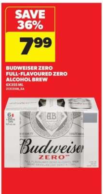 Budweiser Zero Full-Flavoured Zero Alcohol Brew