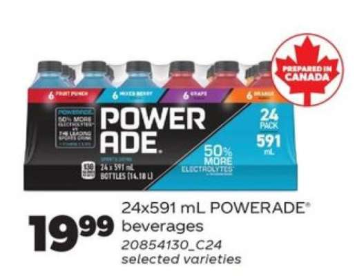 24x591 mL POWERADE beverages