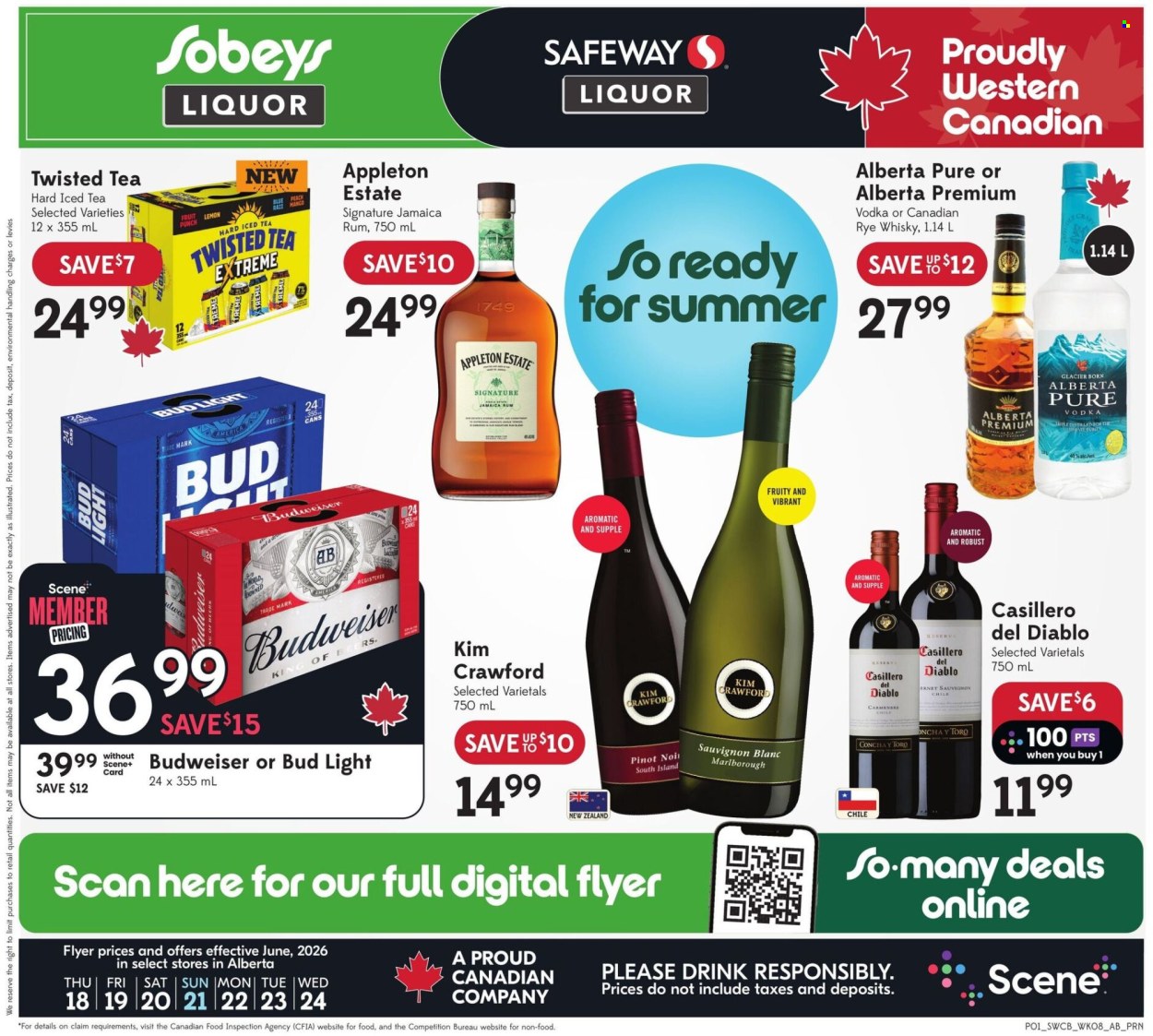 Sobeys Liquor flyer  - June 18, 2026 - June 24, 2026. Page 1
