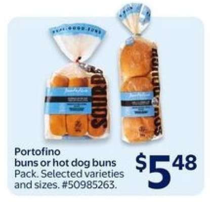 Portofino buns or hot dog buns
