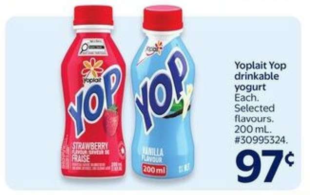 Yoplait Yop Drinkable Yogurt