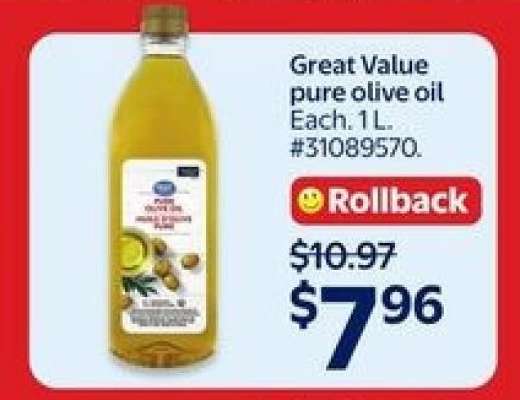 Great Value pure olive oil