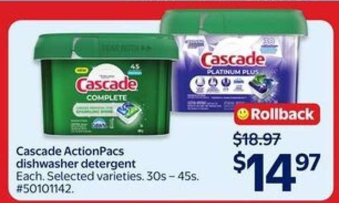 CASCADE ACTIONPACS DISHWASHER DETERGENT