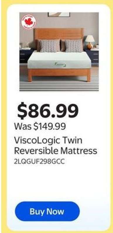 ViscoLogic Twin Reversible Mattress