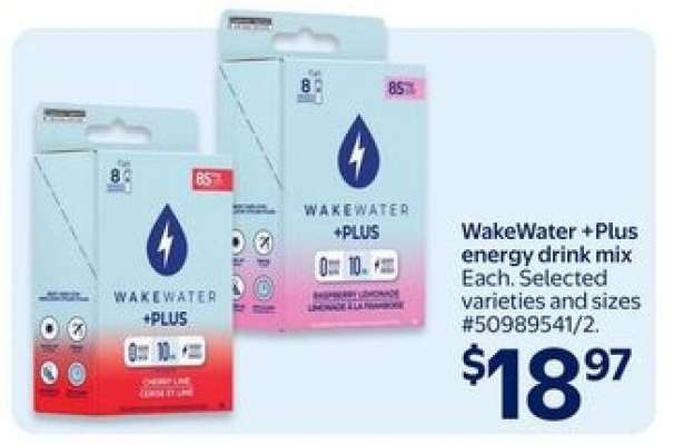 WakeWater + Plus energy drink mix