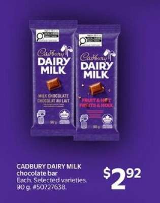 CADBURY DAIRY MILK CHOCOLATE BAR