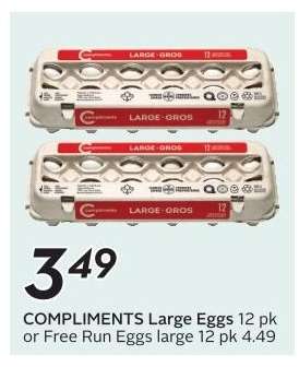 COMPLIMENTS Large Eggs 12 pk