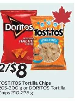 Tostitos or Doritos Tortilla Chips