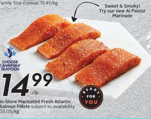 In-Store Marinated Fresh Atlantic Salmon Fillets