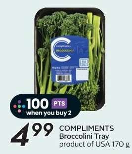 COMPLIMENTS Broccolini Tray