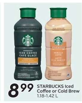 STARBUCKS Iced Coffee or Cold Brew