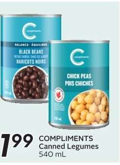 COMPLIMENTS Canned Legumes