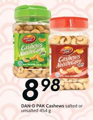 DAN-D-PAK CASHEWS