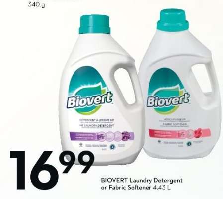 BIOVERT Laundry Detergent or Fabric Softener